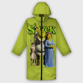 Дождевик унисекс 3D с принтом Шрек Shrek в городе Новоалтайск,  |  | cartoon | fiona | shrek | болото | детям | комедия | кот в сапогах | мультик | огр | осел | персонажи мультфильмов | тролль | фиона | шрек