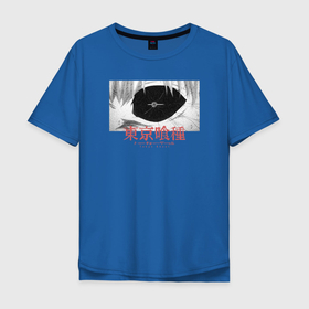 Мужская футболка хлопок Oversize с принтом Tokyo Ghoul Токийский Гуль Кен в Санкт-Петербурге, 100% хлопок | свободный крой, круглый ворот, “спинка” длиннее передней части | ghoul | kaneki | ken | ken kaneki | tokyo | tokyo ghoul | tokyo ghoul re | аниме | глаз | глаз гуля | глазная повязка | гуль | канеки | канеки кен | кен | манга | сас сан | сасаки хайсе | сколопендра | токийский гуль | ужасы