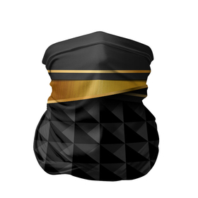 Бандана-труба 3D с принтом 3D luxury black gold Плиты 3Д в Петрозаводске, 100% полиэстер, ткань с особыми свойствами — Activecool | плотность 150‒180 г/м2; хорошо тянется, но сохраняет форму | luxury | versace | vip | абстракция | версаче | вип | паттерн | роскошь | текстуры