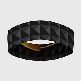 Повязка на голову 3D с принтом 3D luxury black gold Плиты 3Д в Кировске,  |  | luxury | versace | vip | абстракция | версаче | вип | паттерн | роскошь | текстуры