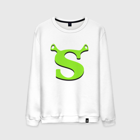 Мужской свитшот хлопок с принтом Shrek Logo (+спина) (Z) в Санкт-Петербурге, 100% хлопок |  | dreamworks | shrek | зелёный огр | мульт | мультфильм | приключения