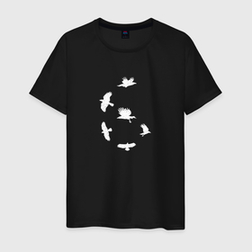 Мужская футболка хлопок с принтом Six of Crows white Тень и кость в Новосибирске, 100% хлопок | прямой крой, круглый вырез горловины, длина до линии бедер, слегка спущенное плечо. | Тематика изображения на принте: 