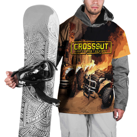 Накидка на куртку 3D с принтом Crossout Online , 100% полиэстер |  | action | crossout | online | tegunvte | выживание | экшен