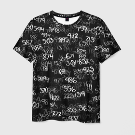 Мужская футболка 3D с принтом Минус семь , 100% полиэфир | прямой крой, круглый вырез горловины, длина до линии бедер | 1000 7 | anime | ken kaneki | manga | tokyo ghoul | аниме | арифметика | канеки | кен | манга | математика | минус | семь | токийский гуль | тысяча | числа