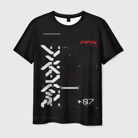 Мужская футболка 3D с принтом CuberPunk 2077 в Тюмени, 100% полиэфир | прямой крой, круглый вырез горловины, длина до линии бедер | china | cyber | cyberpunk | game | japan | keanu reeves | punk | samurai | tokyo | игра | киану ривз | кибер | киберпанк | китай | панк | редактор | самурай | токио | япония
