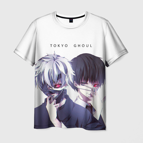 Мужская футболка 3D с принтом Токийский гуль в Курске, 100% полиэфир | прямой крой, круглый вырез горловины, длина до линии бедер | анимация | аниме | вампиры | гуль | приключение | токийский гуль | япония