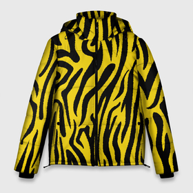 Мужская зимняя куртка 3D с принтом Тигровые полоски в Тюмени, верх — 100% полиэстер; подкладка — 100% полиэстер; утеплитель — 100% полиэстер | длина ниже бедра, свободный силуэт Оверсайз. Есть воротник-стойка, отстегивающийся капюшон и ветрозащитная планка. 

Боковые карманы с листочкой на кнопках и внутренний карман на молнии. | абстракция | зоопринт | орнамент | полоски | полосы | пчелиный | тигровый