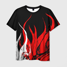 Мужская футболка 3D с принтом Incinerator в Новосибирске, 100% полиэфир | прямой крой, круглый вырез горловины, длина до линии бедер | Тематика изображения на принте: fire | линии | огонь | пламя | текстура
