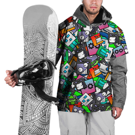 Накидка на куртку 3D с принтом Geometry Dash | Pattern (Z) в Санкт-Петербурге, 100% полиэстер |  | 2d | arcade | game | geometry dash | meltdown | patern | pattern | robtop | аркада | геометрический тире | патерн | паттерн | раннер