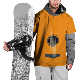 Накидка на куртку 3D с принтом ГИТАРА в Санкт-Петербурге, 100% полиэстер |  | guitar | instrument | musuc | orange | pop | rock | гитара | инструмент | музыка | панк | рок | струны | фолк