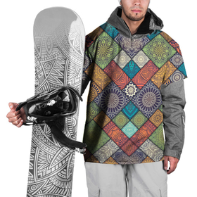 Накидка на куртку 3D с принтом ЛОСКУТНАЯ ВЫШИВКА в Тюмени, 100% полиэстер |  | color | flowers | pattern | texture | восточный | летний | лоскуты | мозаика | разноцветные | текстуры | узор | цветы | яркий