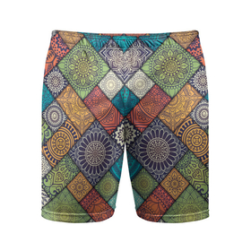 Мужские шорты спортивные с принтом ЛОСКУТНАЯ ВЫШИВКА в Тюмени,  |  | color | flowers | pattern | texture | восточный | летний | лоскуты | мозаика | разноцветные | текстуры | узор | цветы | яркий