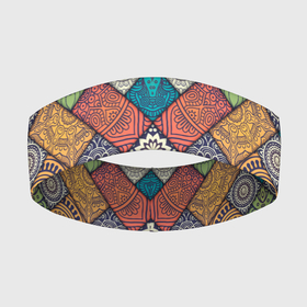 Повязка на голову 3D с принтом ЛОСКУТНАЯ ВЫШИВКА в Санкт-Петербурге,  |  | color | flowers | pattern | texture | восточный | летний | лоскуты | мозаика | разноцветные | текстуры | узор | цветы | яркий