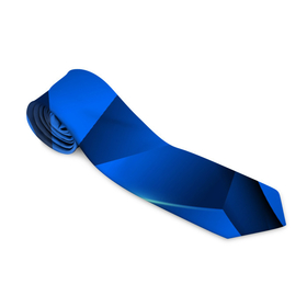 Галстук 3D с принтом 3D абстрактные фигуры BLUE в Белгороде, 100% полиэстер | Длина 148 см; Плотность 150-180 г/м2 | 3d | 3д | luxury | versace | vip | абстракция | блеск | блестки | версаче | вип | паттерн | роскошь | соты | текстуры
