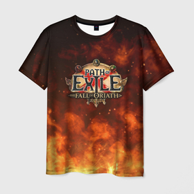Мужская футболка 3D с принтом Path of Exile Logo | Путь изгнанника Лого (Z) в Рязани, 100% полиэфир | прямой крой, круглый вырез горловины, длина до линии бедер | exile | game | path of exile | rpg | берсерк | вождь | дикарь | дуэлянт | игра | покоритель | путь изгнанника | рпг