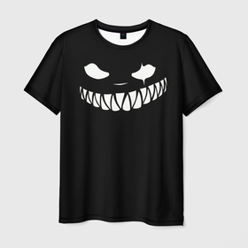 Мужская футболка 3D с принтом Злая улыбка , 100% полиэфир | прямой крой, круглый вырез горловины, длина до линии бедер | зловещий | злой | монстр | страшно | улыбка