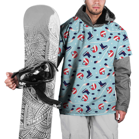 Накидка на куртку 3D с принтом Hockey Pattern в Кировске, 100% полиэстер |  | Тематика изображения на принте: hockey | hockey pattern | nhl | pattern | клюшка | лед | нхл | хоккеист | хоккеисты | хоккей