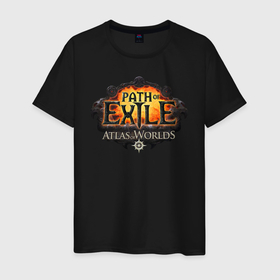 Мужская футболка хлопок с принтом Path of Exile в Тюмени, 100% хлопок | прямой крой, круглый вырез горловины, длина до линии бедер, слегка спущенное плечо. | computer | game | path of exile | игра | компьютерная | путь изгнания