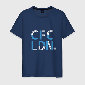 Мужская футболка хлопок с принтом FC Chelsea | CFC London (2021/22) в Тюмени, 100% хлопок | прямой крой, круглый вырез горловины, длина до линии бедер, слегка спущенное плечо. | Тематика изображения на принте: 0x000000123 | chelsea | stamford bridge | вернер | канте | стамфорд бридж | челси
