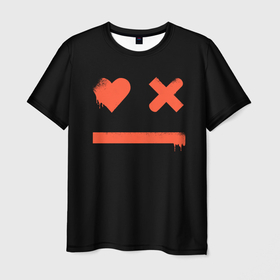 Мужская футболка 3D с принтом Smile | Love Death and Robots в Екатеринбурге, 100% полиэфир | прямой крой, круглый вырез горловины, длина до линии бедер | death | ldr | logo | love | netflix | robots | smile | анимация | кино | лого | лср | любовь | нетфликс | роботы | сериал | смайл | смайлик