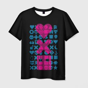Мужская футболка 3D с принтом Любовь. Смерть. Роботы , 100% полиэфир | прямой крой, круглый вырез горловины, длина до линии бедер | death | heart | ldr | logo | love | netflix | robots | smile | анимация | кино | лого | лср | любовь | нетфликс | роботы | сердце | сериал | смайл | смайлик