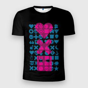 Мужская футболка 3D спортивная с принтом Любовь. Смерть. Роботы в Санкт-Петербурге, 100% полиэстер с улучшенными характеристиками | приталенный силуэт, круглая горловина, широкие плечи, сужается к линии бедра | death | heart | ldr | logo | love | netflix | robots | smile | анимация | кино | лого | лср | любовь | нетфликс | роботы | сердце | сериал | смайл | смайлик