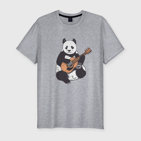 Мужская футболка хлопок Slim с принтом Панда гитарист | Panda Guitar , 92% хлопок, 8% лайкра | приталенный силуэт, круглый вырез ворота, длина до линии бедра, короткий рукав | acoustic | bear | bears | china | chineese panda | guitarist | music | акустическая гитара | гитара | китай | китайская панда | косолапый | медведь | медвежонок | милая панда | мишка | музыка | музыкант | пандочка | пандочки