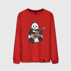 Мужской свитшот хлопок с принтом Панда гитарист | Panda Guitar в Санкт-Петербурге, 100% хлопок |  | acoustic | bear | bears | china | chineese panda | guitarist | music | акустическая гитара | гитара | китай | китайская панда | косолапый | медведь | медвежонок | милая панда | мишка | музыка | музыкант | пандочка | пандочки