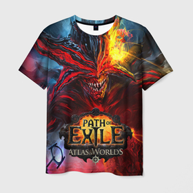 Мужская футболка 3D с принтом Path of Exile в Санкт-Петербурге, 100% полиэфир | прямой крой, круглый вырез горловины, длина до линии бедер | computer | game | path of exile | игра | компьютерная | путь изгнания
