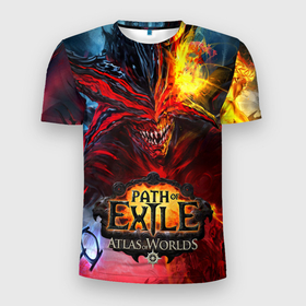 Мужская футболка 3D спортивная с принтом Path of Exile в Екатеринбурге, 100% полиэстер с улучшенными характеристиками | приталенный силуэт, круглая горловина, широкие плечи, сужается к линии бедра | computer | game | path of exile | игра | компьютерная | путь изгнания