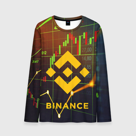 Мужской лонгслив 3D с принтом BINANCE / БИНАНС / БАНАН в Тюмени, 100% полиэстер | длинные рукава, круглый вырез горловины, полуприлегающий силуэт | binance | binance com | bitcoin | bittrex com | btc | exmo me | hodl. | trading | банан биржа | бинанс | биткоин | криптовалюта биржа | криптотрейдер | криптотрейдинг | трейдинг