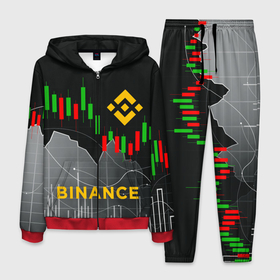 Мужской костюм 3D с принтом BINANCE   БИНАНС   ГРАФИК в Курске, 100% полиэстер | Манжеты и пояс оформлены тканевой резинкой, двухслойный капюшон со шнурком для регулировки, карманы спереди | binance | binance com | bitcoin | bittrex com | btc | exmo me | hodl | trading | банан биржа | бинанс | биткоин | график. | криптовалюта биржа | криптотрейдер | криптотрейдинг | трейдинг
