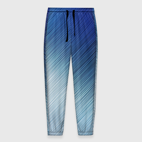 Мужские брюки 3D с принтом Текстура Оттенки льда в Белгороде, 100% полиэстер | манжеты по низу, эластичный пояс регулируется шнурком, по бокам два кармана без застежек, внутренняя часть кармана из мелкой сетки | background | blue | dark | gradient | ice | lines | paints | ripples | spot | spots | stripes | texture | waves | white | белый | волны | градиент | лед | линии | полосы | пятна | пятно | рябь | светлый | синий | текстура | темная | тьма | фон