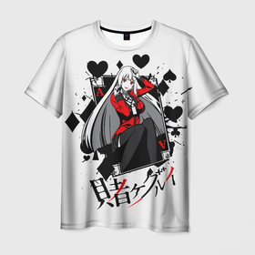 Мужская футболка 3D с принтом Kakegurui Безумный азарт в Белгороде, 100% полиэфир | прямой крой, круглый вырез горловины, длина до линии бедер | kakegurui | аниме | безумный азарт | манга | мультсериал | сериал | японский