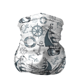 Бандана-труба 3D с принтом Морской узор Nautical Pattern , 100% полиэстер, ткань с особыми свойствами — Activecool | плотность 150‒180 г/м2; хорошо тянется, но сохраняет форму | anchor | anchors | lifebuoy | maritime | nautica | sail | sailboat | ship | ships | для моряков | компас | корабли | корабль | морская тематика | морской волк | моряк | парусник | роза ветров | спасательный круг | стороны света