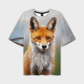 Мужская футболка oversize 3D с принтом Рыжая лисица фото в Курске,  |  | Тематика изображения на принте: fox | foxy | животное | звери | лиса | лисенок | лисичка | милая | рыжая | фокс
