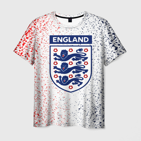 Мужская футболка 3D с принтом Сборная Англии , 100% полиэфир | прямой крой, круглый вырез горловины, длина до линии бедер | goalnet | англия | апл | голнет | портье дрогба | реальный футбол | сборная англии | сборная англии по футболу | спорт | футбол | чемпионат | чемпионат мира | чм