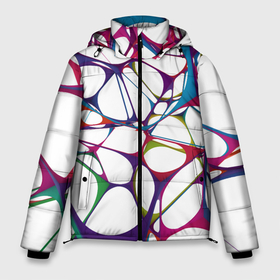 Мужская зимняя куртка 3D с принтом Нейроны в Петрозаводске, верх — 100% полиэстер; подкладка — 100% полиэстер; утеплитель — 100% полиэстер | длина ниже бедра, свободный силуэт Оверсайз. Есть воротник-стойка, отстегивающийся капюшон и ветрозащитная планка. 

Боковые карманы с листочкой на кнопках и внутренний карман на молнии. | абстракция | минимализм | нейронные связи | нейроны | рисунок