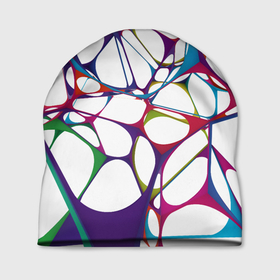 Шапка 3D с принтом Нейроны в Белгороде, 100% полиэстер | универсальный размер, печать по всей поверхности изделия | абстракция | минимализм | нейронные связи | нейроны | рисунок