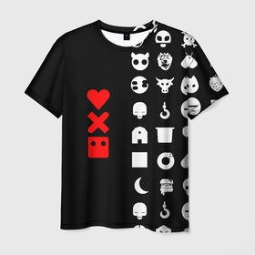Мужская футболка 3D с принтом Любовь, смерть и роботы в Санкт-Петербурге, 100% полиэфир | прямой крой, круглый вырез горловины, длина до линии бедер | love death robots | netflix | анимационные | знаки | иконки | кибер | крест | логотипы сериалов | нетфликс | роботы | сердце | сериалы | символы | черепа | черно белый