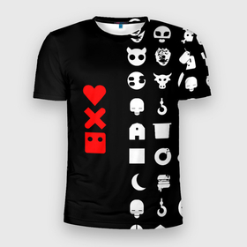 Мужская футболка 3D спортивная с принтом Любовь, смерть и роботы в Новосибирске, 100% полиэстер с улучшенными характеристиками | приталенный силуэт, круглая горловина, широкие плечи, сужается к линии бедра | love death robots | netflix | анимационные | знаки | иконки | кибер | крест | логотипы сериалов | нетфликс | роботы | сердце | сериалы | символы | черепа | черно белый