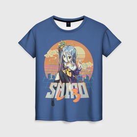 Женская футболка 3D с принтом Shiro princess , 100% полиэфир ( синтетическое хлопкоподобное полотно) | прямой крой, круглый вырез горловины, длина до линии бедер | anime | no game no life | shiro | аниме | анимэ | без игры жизни нет | пустые | сиро | сора