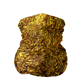 Бандана-труба 3D с принтом Сусальное золото , 100% полиэстер, ткань с особыми свойствами — Activecool | плотность 150‒180 г/м2; хорошо тянется, но сохраняет форму | Тематика изображения на принте: gold | золото | золотой | мятая | сусальное | фольга