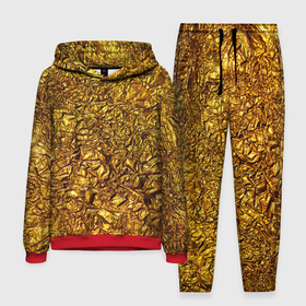 Мужской костюм 3D (с толстовкой) с принтом Сусальное золото в Новосибирске,  |  | Тематика изображения на принте: gold | золото | золотой | мятая | сусальное | фольга