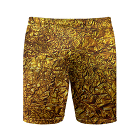 Мужские шорты спортивные с принтом Сусальное золото ,  |  | Тематика изображения на принте: gold | золото | золотой | мятая | сусальное | фольга