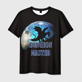Мужская футболка 3D с принтом Dungeon Master в Петрозаводске, 100% полиэфир | прямой крой, круглый вырез горловины, длина до линии бедер | d20 | dd | dnd | dungeon master | dungeons and dragons | мастер подземелий