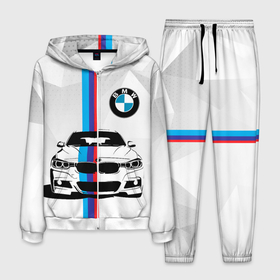 Мужской костюм 3D с принтом BMW / БМВ / M PERFORMANCE в Тюмени, 100% полиэстер | Манжеты и пояс оформлены тканевой резинкой, двухслойный капюшон со шнурком для регулировки, карманы спереди | bmw | m style | sport | x3. | x5 | x6 | x7 | авто | автомобиль | беха | бмв | бумер | м пакет | спорт
