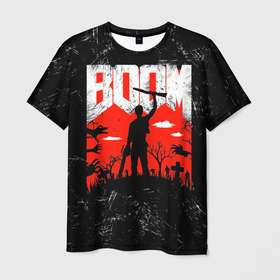 Мужская футболка 3D с принтом Зловещие мертвецы в Курске, 100% полиэфир | прямой крой, круглый вырез горловины, длина до линии бедер | doom | groove | бензопила | бум | мертвецы | эш