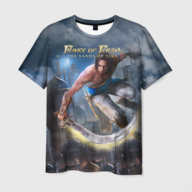 Мужская футболка 3D с принтом Prince of Persia в Петрозаводске, 100% полиэфир | прямой крой, круглый вырез горловины, длина до линии бедер | Тематика изображения на принте: remake | джаффар | игра | персия | пески времени | принц