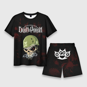 Мужской костюм с шортами 3D с принтом Five Finger Death Punch в Белгороде,  |  | 5fdp | alternative | ffdp | five finfer death punch | ghost | groove | hard | ivan moody | rock
